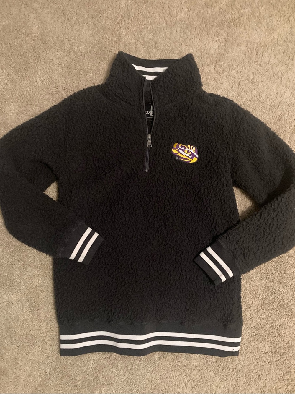 Boxercraft LSU Tigers Varsity Sherpa Fleece Pullover 🐅 Sz. XS